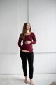 Tehotenské tričko na dojčenie Tummy Burgundy