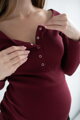 Tehotenské tričko na dojčenie Tummy Burgundy