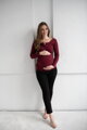 Tehotenské tričko na dojčenie Tummy Burgundy