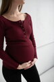 Tehotenské tričko na dojčenie Tummy Burgundy