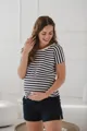 Tričko, blúzka na dojčenie Two Ways Navy Stripes I, kr.rukáv