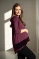 Tunika na dojčenie, tehotenská tunika Mommy 7/8 rukáv, Mauve Wine