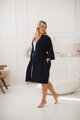 Tehotenský župan Milk&Love, Waffle Navy Blue