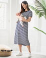 Tehotenské šaty na dojčenie Seraphine Greyson Navy Stripes