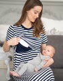 Tehotenské šaty na dojčenie Seraphine Greyson Navy Stripes