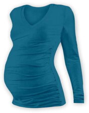 Tehotenské tričko Vanda dlhý rukáv - Tehotenské oblečenie, tehotenská móda, oblečenie na dojčenie, oblečenie na nosenie detí, detské oblečenie a výbavička, dámska móda | Mojamoda.sk