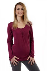 Tričko na dojčenie Klaudia dlhý rukáv - Tehotenské oblečenie, tehotenská móda, oblečenie na dojčenie, oblečenie na nosenie detí | Mojamoda.sk