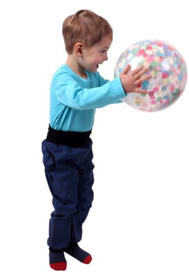 Jarné/letné detské softshellové nohavice, modré STARŠIA KOLEKCIA (UŽŠÍ STRIH)