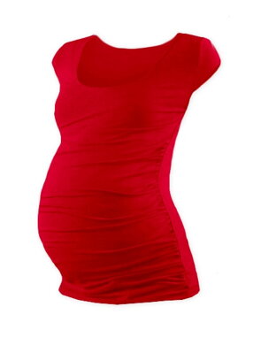 Tehotenské tričko Johanka mini rukáv červené