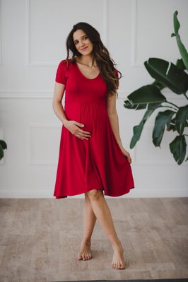 Šaty na dojčenie Mommy Chic Red