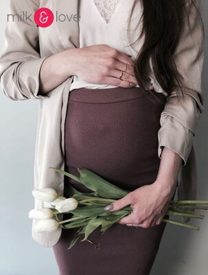 Tehotenská sukňa Tummy Rose Brown