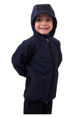 Detská softshellová bunda, tmavomodrá s čiernou, Kolekcia 2021