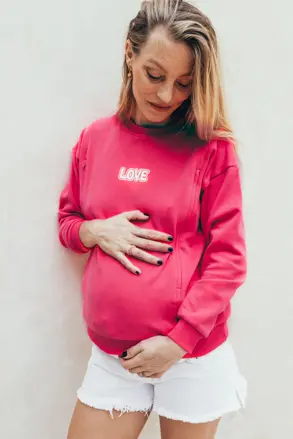 Mikina na dojčenie Pink Love