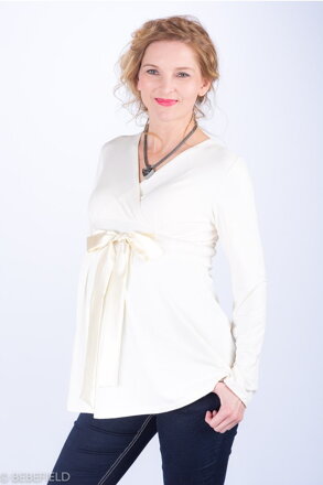 Tehotenská elegantná blúzka Antonia Ecru