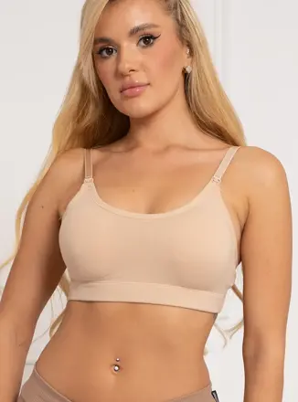 Bavlnená materská podprsenka Agnes Beige