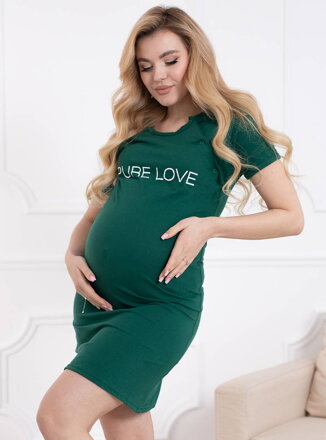 Materská nočná košeľa Pure Love Bottle Green