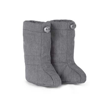 Detské softshellové capačky - čižmičky do nosiča, Grey Melange