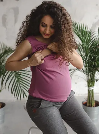 Tielko na dojčenie Milk Top Rose Brown