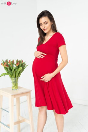 Šaty na dojčenie Mommy Chic  Red