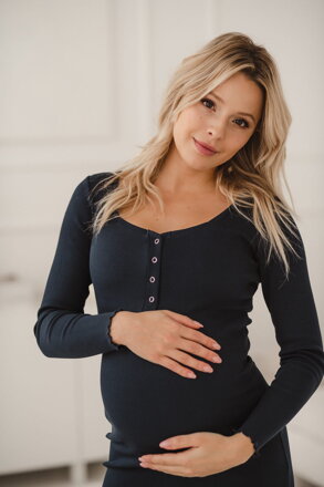 Tehotenské šaty na dojčenie Tummy Navy