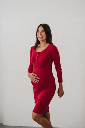 Těhotenské, kojící šaty Tummy Red