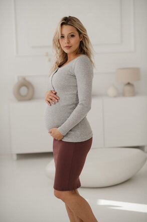 Tehotenské tričko na dojčenie Tummy Grey