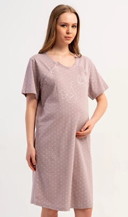 Nočná košeľa na gombíky Motýle