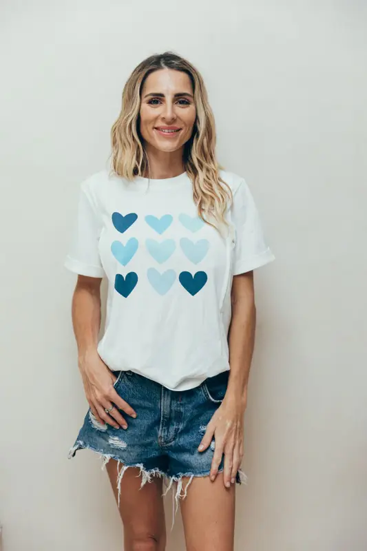 Tričko na dojčenie Blue Hearts
