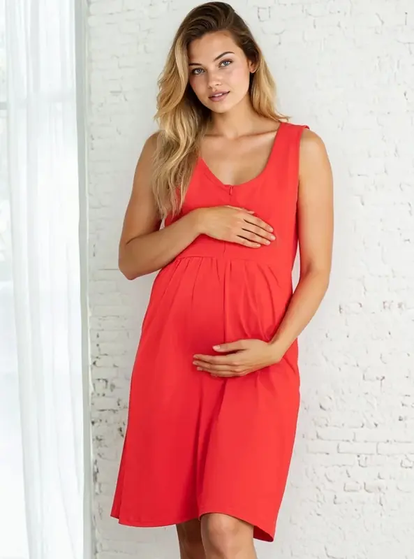 Nočná košeľa na dojčenie Sofia Red