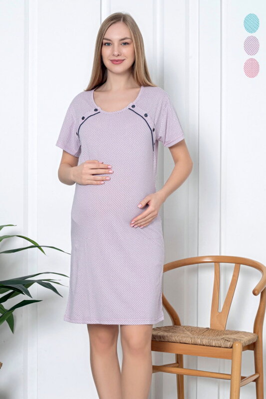 Materská nočná košeľa 21291 Lila Pattern