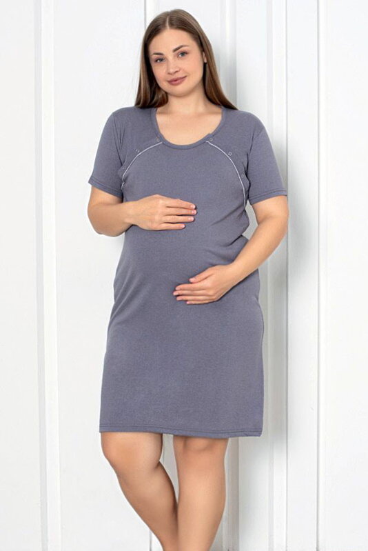 Tehotenská nočná košeľa 27003 Dark Grey