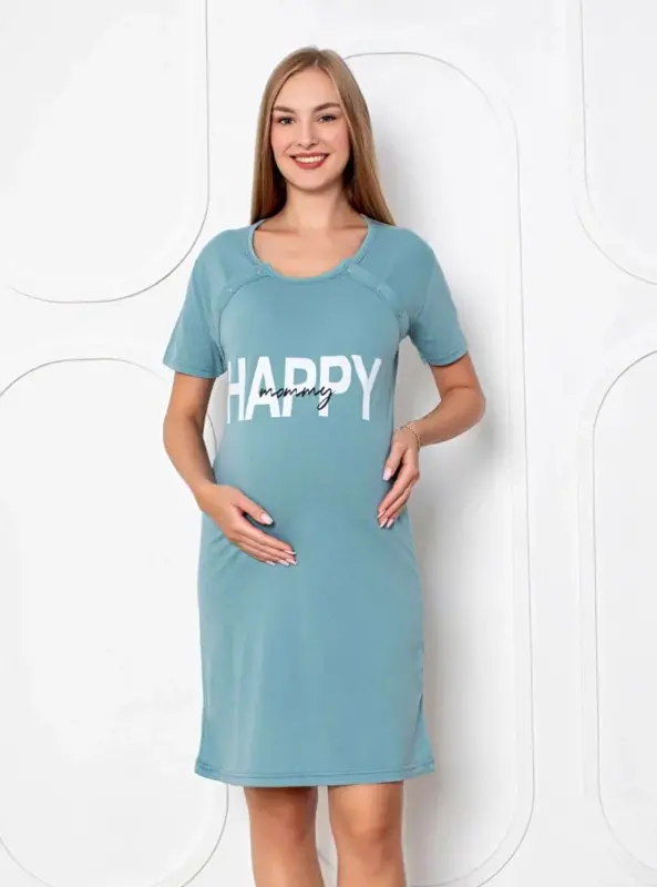 Tehotenská nočná košeľa Mommy Mint