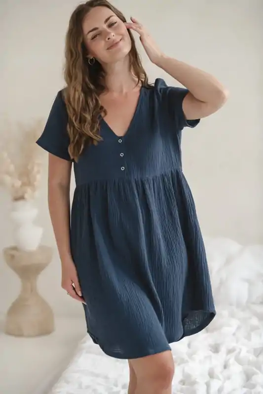Nočná košeľa na dojčenie Aurora Blue Jeans