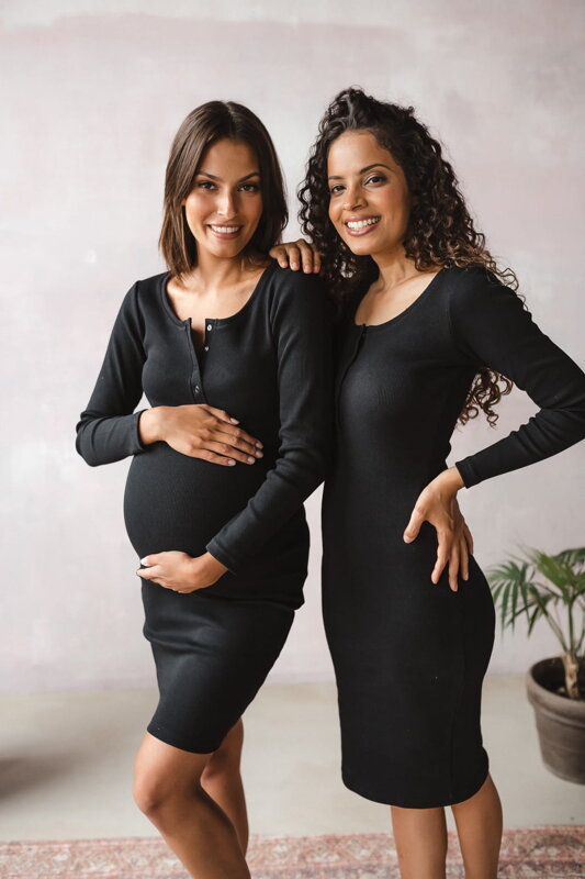 Tehotenské šaty na dojčenie Tummy Black