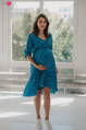 Tehotenské šaty na dojčenie Lovely Midi Dress Blue