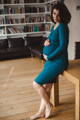 Tehotenské šaty na dojčenie Tummy Emerald