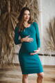 Tehotenské šaty na dojčenie Tummy Emerald
