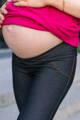 Čierne tehotenské tregínsy s nízkym pásom Milk&Love