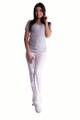 Tehotenské nohavice 1132 bez vreciek, biele