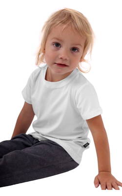 Detské tričko s krátkym rukávom, biele