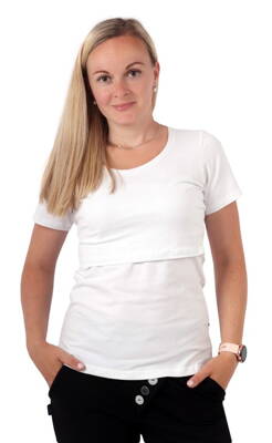 Tričko na dojčenie Katka, kr.rukáv, biele