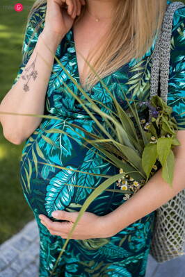 Tehotenské šaty na dojčenie Two Ways Long Tropic