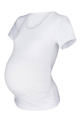 Tehotenské tričko Joly KR, biele
