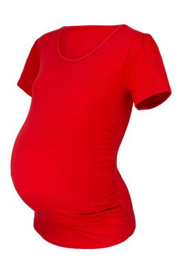 Tehotenské tričko Joly KR, červené