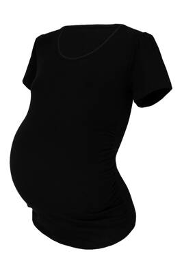 Tehotenské tričko Joly KR, čierne