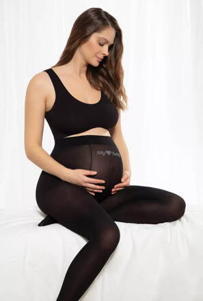 Tehotenské pančuchy Gatta Body Protect Microfibre 40 den, Nero