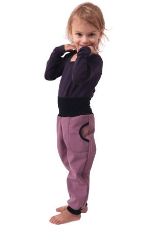 Detské softshellové nohavice, ružové