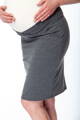 Tehotenská sukňa s nízkym pásom a vreckami Dark Melange