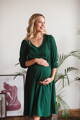 Tehotenské šaty na dojčenie Lovely Midi Dress Bottle Green
