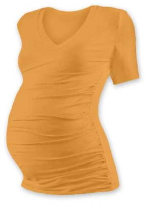 Tehotenské tričko Vanda, krátky rukáv, oranžové